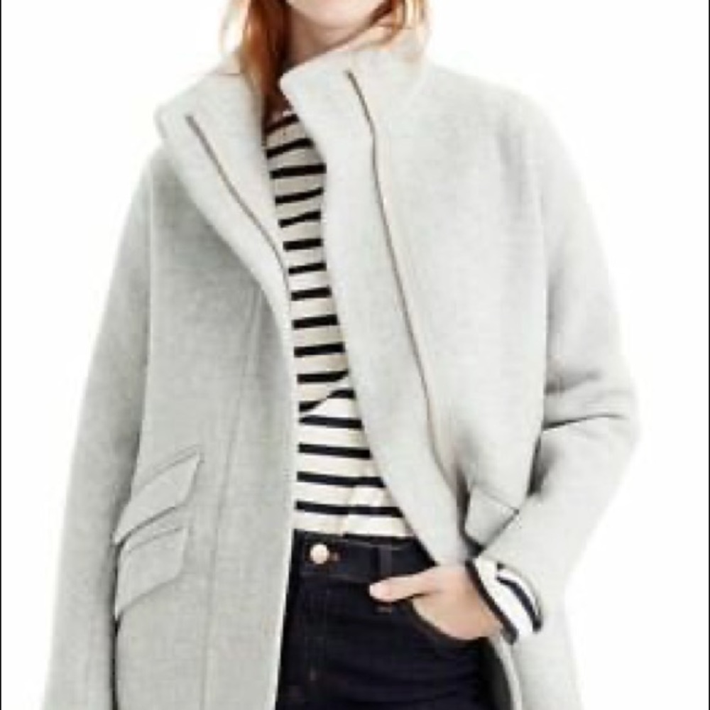Gray J Crew Stadium Coat - excellent condition
